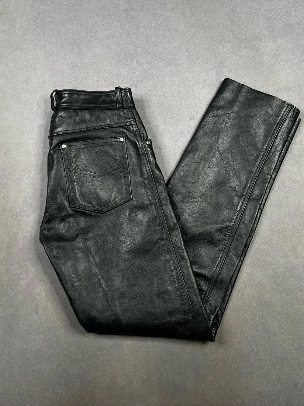 Black Leather Men’s Jeans